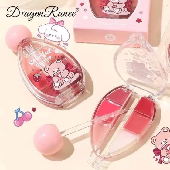 پالت لیپ گلاس 6 رنگ ترکیبی Dragon Ranee