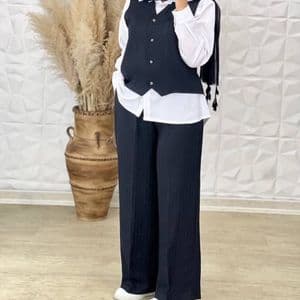 ست سه تیکه عیدانه ( شومیز شلوار ژیله)