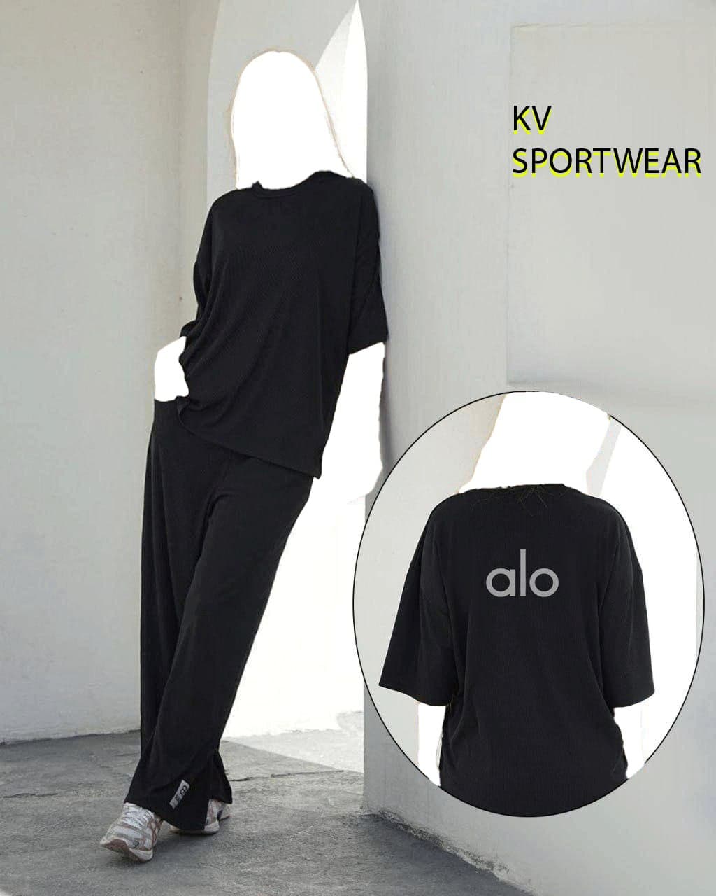 ست تیشرت شلوار اسپرت ورزشی زنانه alo کد 002