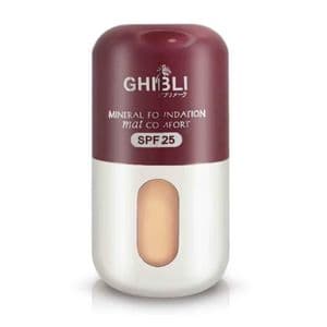 کرم پودر گیاهی فول کاور و ضد آب جیبلی SPF 25 حجم 40 میل GHIBLI