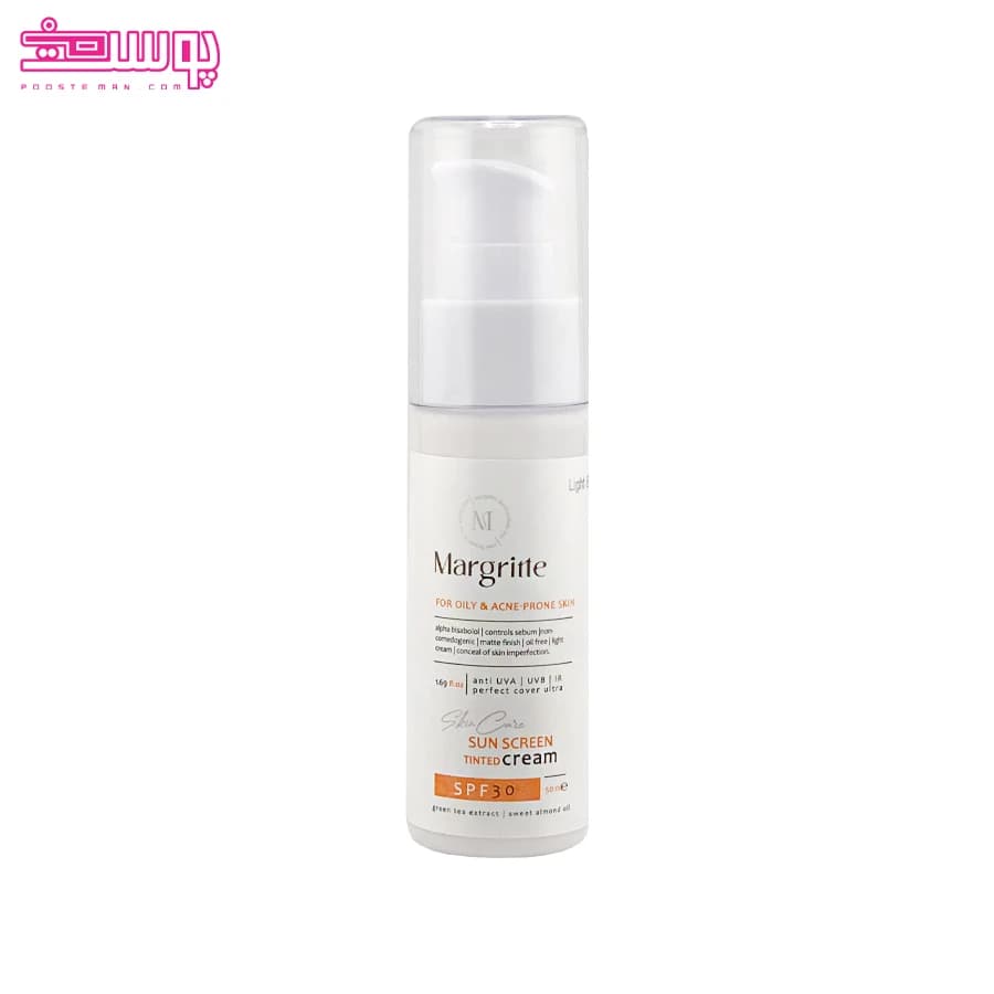 کرم ضد آفتاب رنگی پوست های چرب و مستعد آکنه مارگریتspf30 حجم 50ml