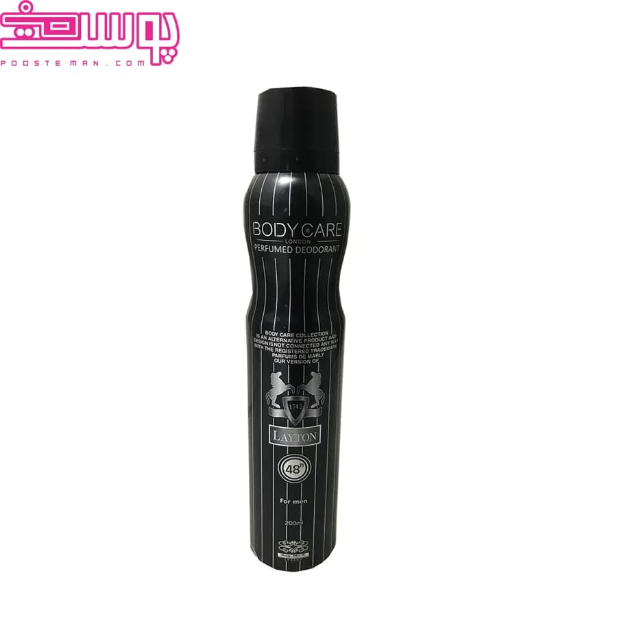 اسپری خوشبو کننده بدن مردانه بادی کر Body Care رایحه لیتون de Marly Layton حجم 200ml
