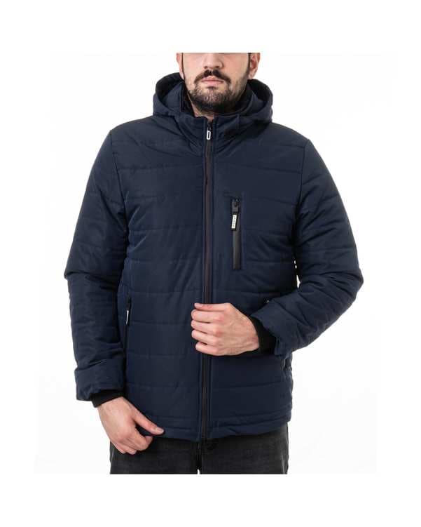 کاپشن مردانه سرمه ای والیانت استایل Valiant Style مدل سه زیپ کد K100703