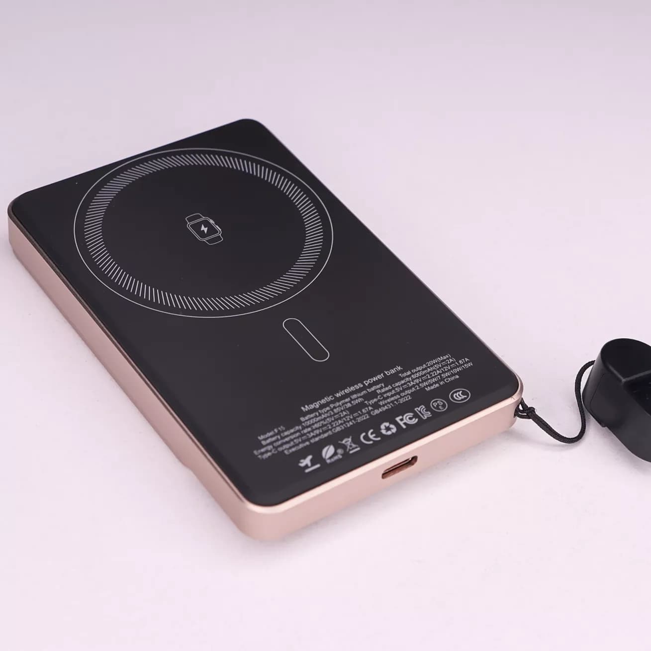 پاوربانک بیسیم مگنتی با ظرفیت 10000mAH مدل F15