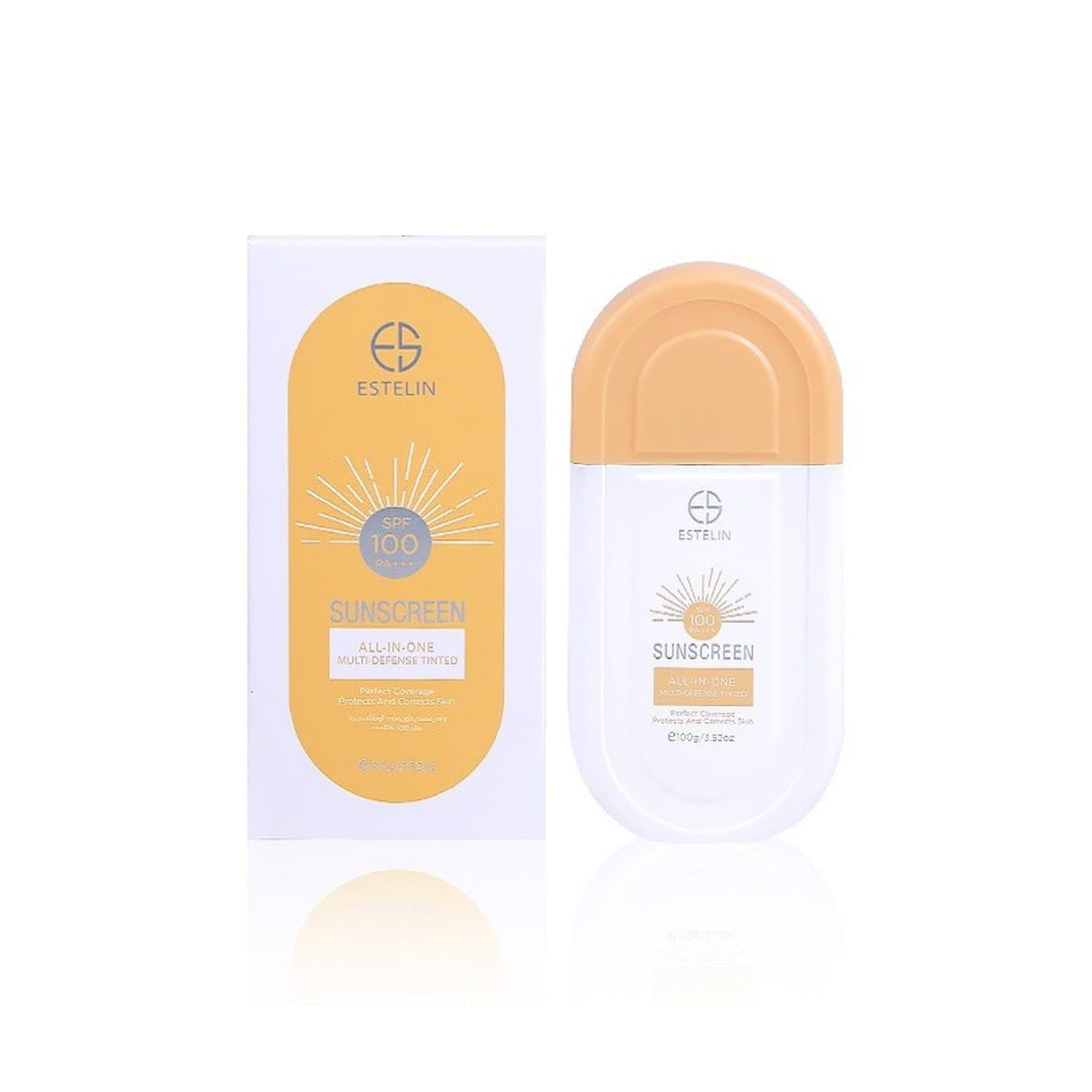 کرم ضدآفتاب رنگی SPF 100 استلین مدل All In One Multi Defense Tinted