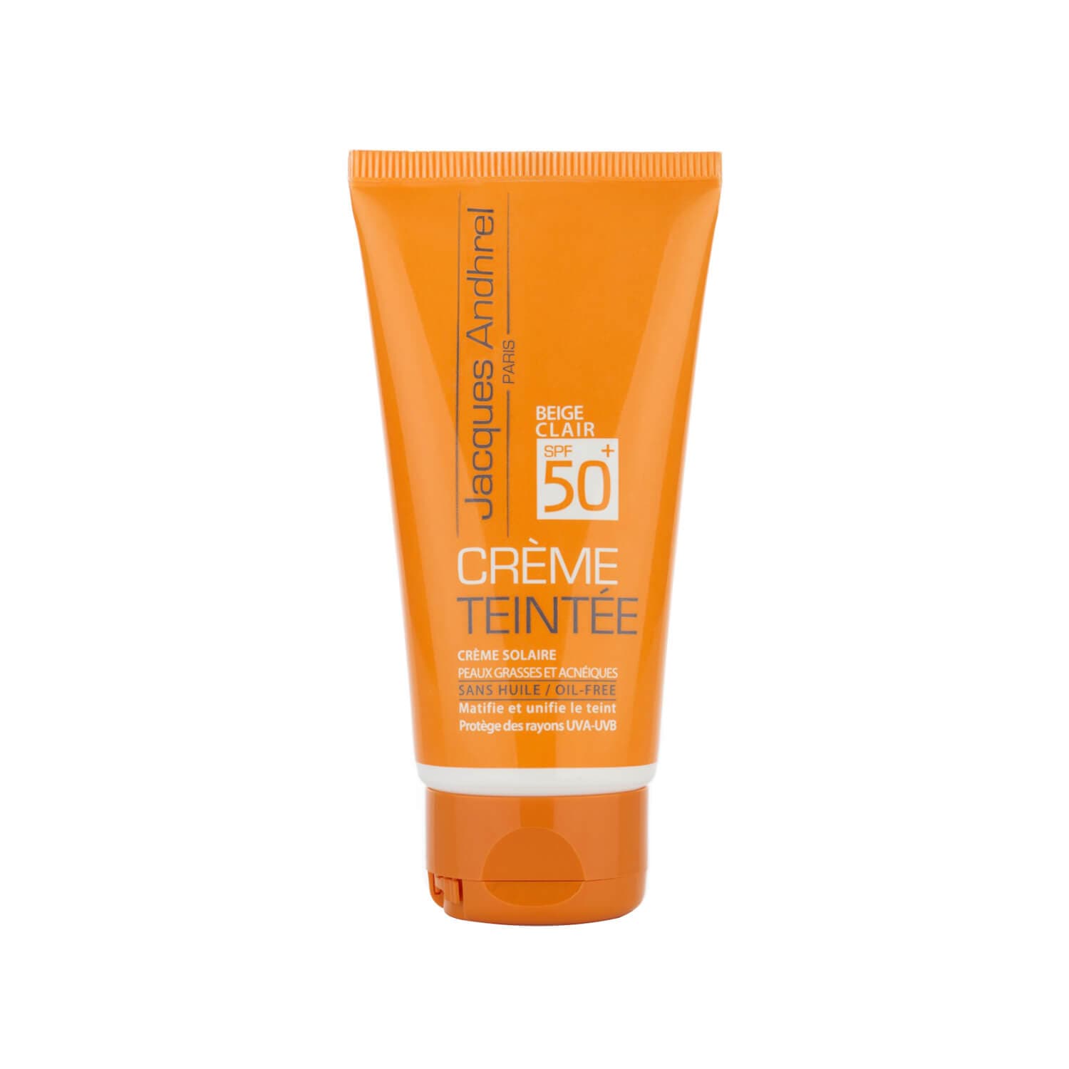 کرم ضد آفتاب رنگی مناسب پوست خشک و معمولی SPF 50 ژاک آندرل پاریس