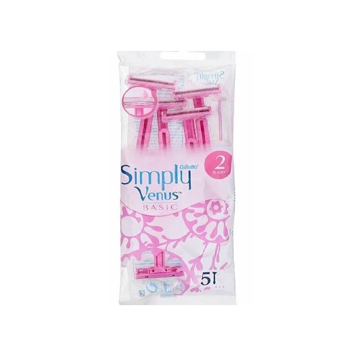 خودتراش زنانه 2 لبه ونوس ژیلت مدل Simply Venus Basic بسته 5 عددی