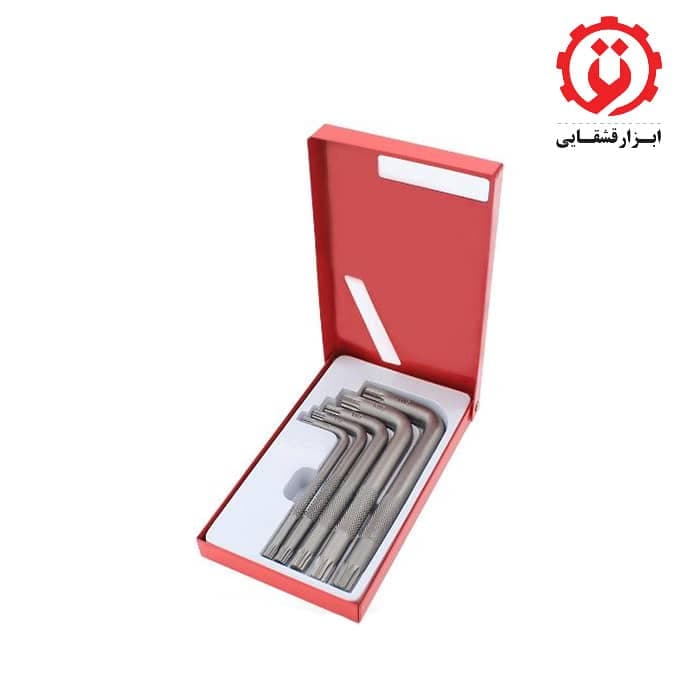 جعبه آچار آلن ستاره ای هزار خار 5 عددی فورس مدل 5501