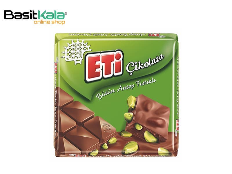 تابلت شکلات شیری با مغز پسته کامل 60 گرم اتی