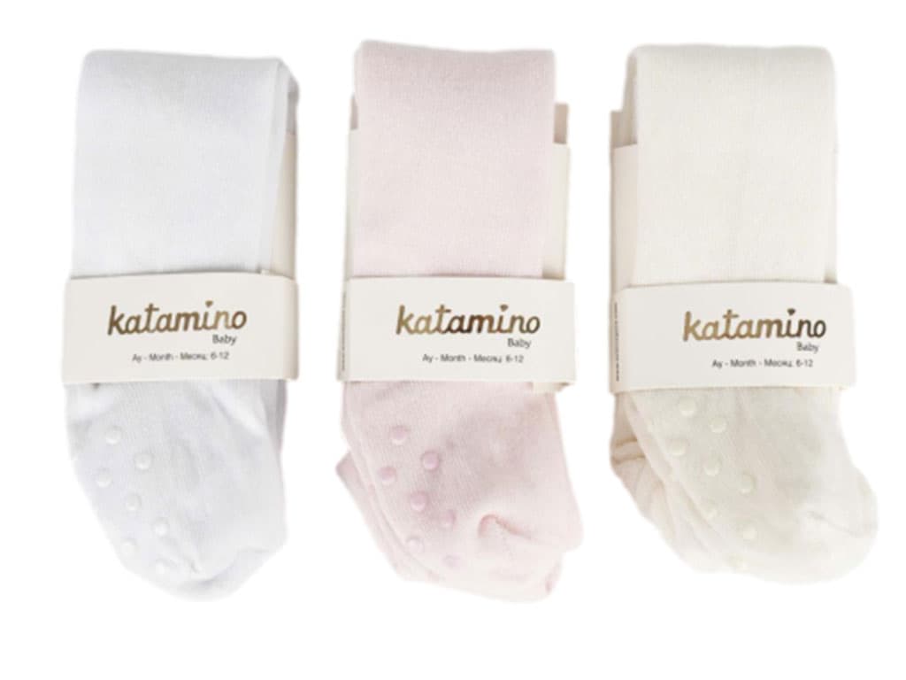 جوراب شلواری استپ دار نوزادی دخترانه 18-12 ماه کاتامینو KATAMINO