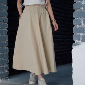 دامن لینن زنانه کمر کش