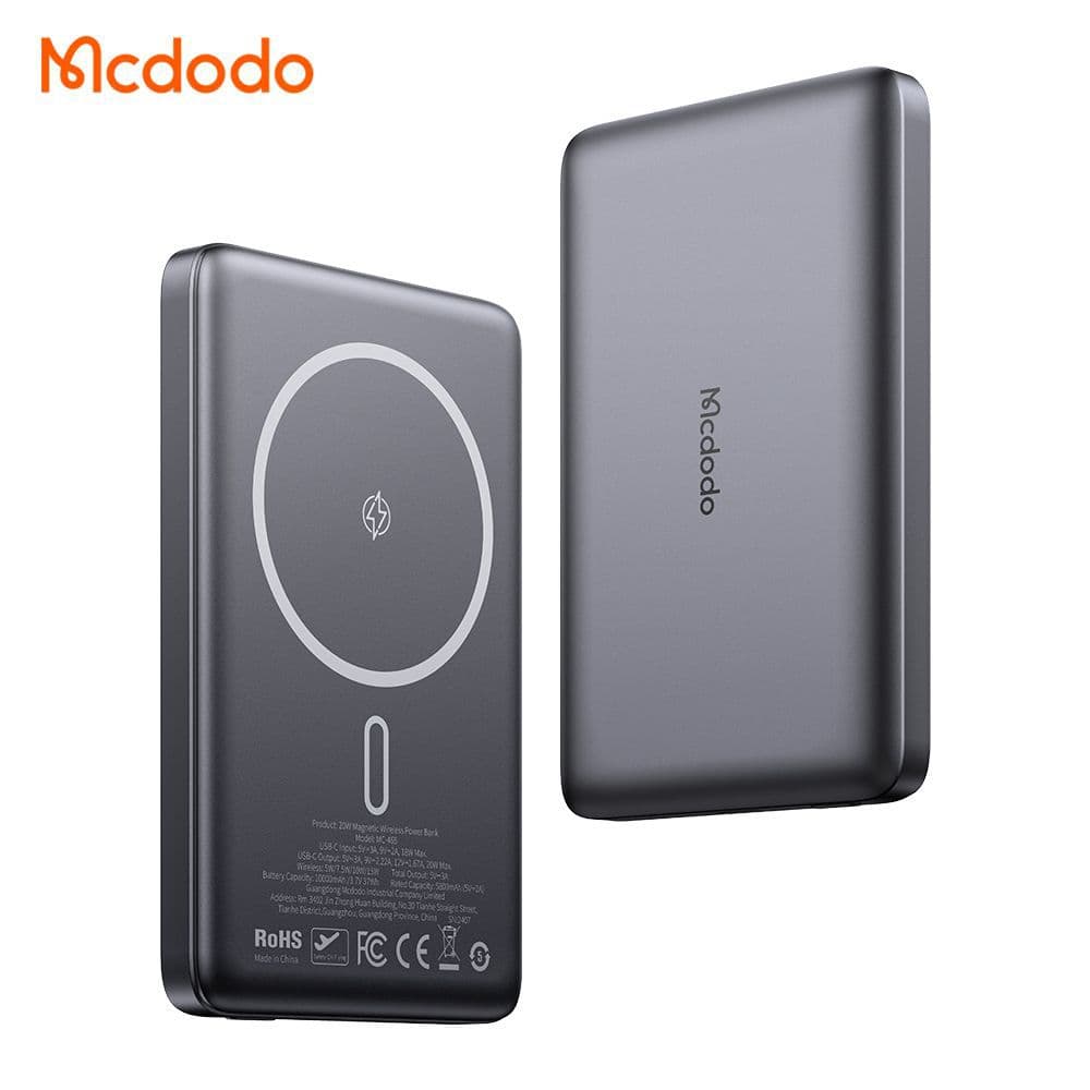 پاوربانک وایرلس مگ سیف 20وات 10000 مک دودو مدل MCDODO MC-465 بهمراه کابل شارژ