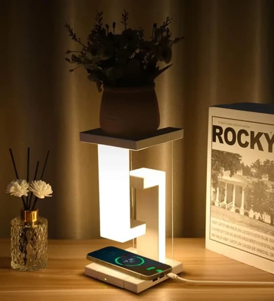 چراغ خواب معلق رومیزی مدل شارژر بی سیم SMART DESK LAMP