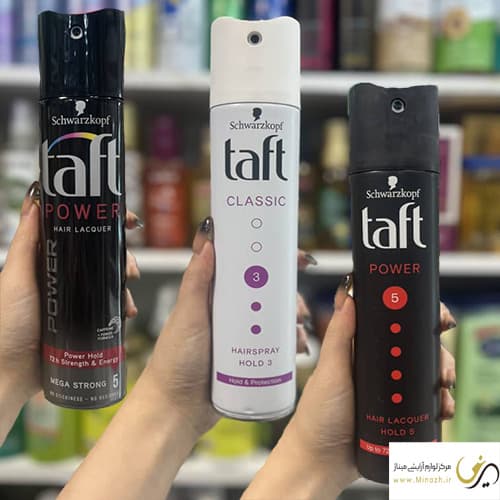 انواع اسپری حالت دهنده و تافت مو شوارزکف Schwarzkopf Taft