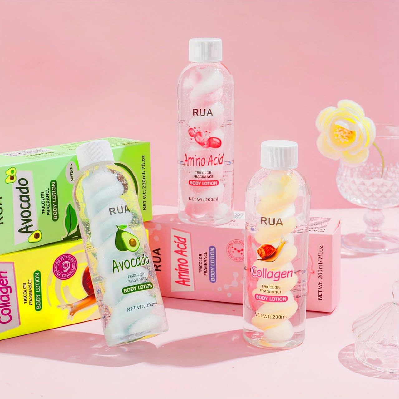 لوسیون بدن مارشمالو شرکت روآ حجم ۲۰۰ میلی لیتر RUA Marshmallow Body Lotion 