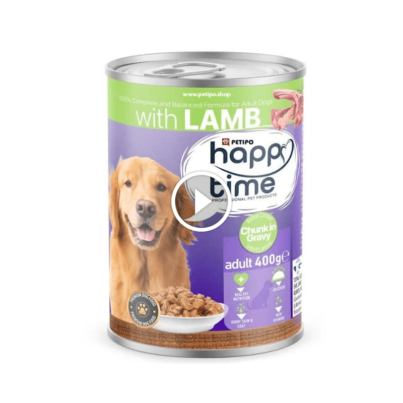 غذای کنسرو سگ بالغ با طعم گوشت بره هپی تایم (Happy Time Lamb Dog Can) وزن 400 گرم