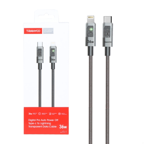 کابل تبدیل فست شارژ Type-C to Lightning ترانیو مدل CL-1 به طول 1.2 متر