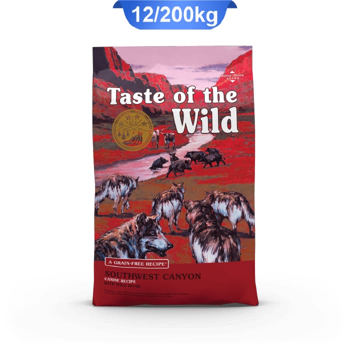 غذا خشک سگ بالغ تیست آف د وایلد طعم گوشت گراز + بره + گاو وزن 12.2 کیلوگرم Taste of the Wild SC