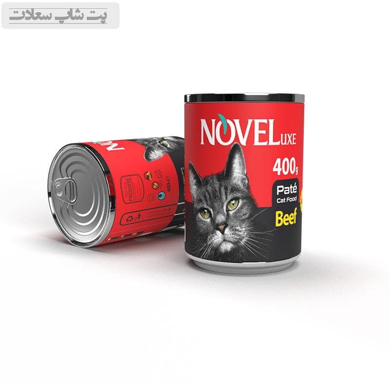 کنسرو پته گربه نوول با طعم گوشت Novel Pate Cat Food With Beef وزن 400 گرم
