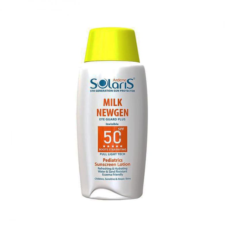 لوسیون ضد آفتاب کودک آردن سولاریس مدل Milk Newgen با +SPF50 حجم 100 میلی لیتر