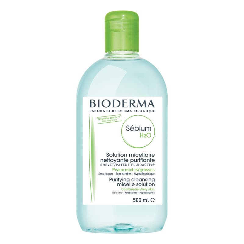  میسلارواتر پوست چرب بایودرما مدل Sebium H2O حجم 500 میلی لیتر