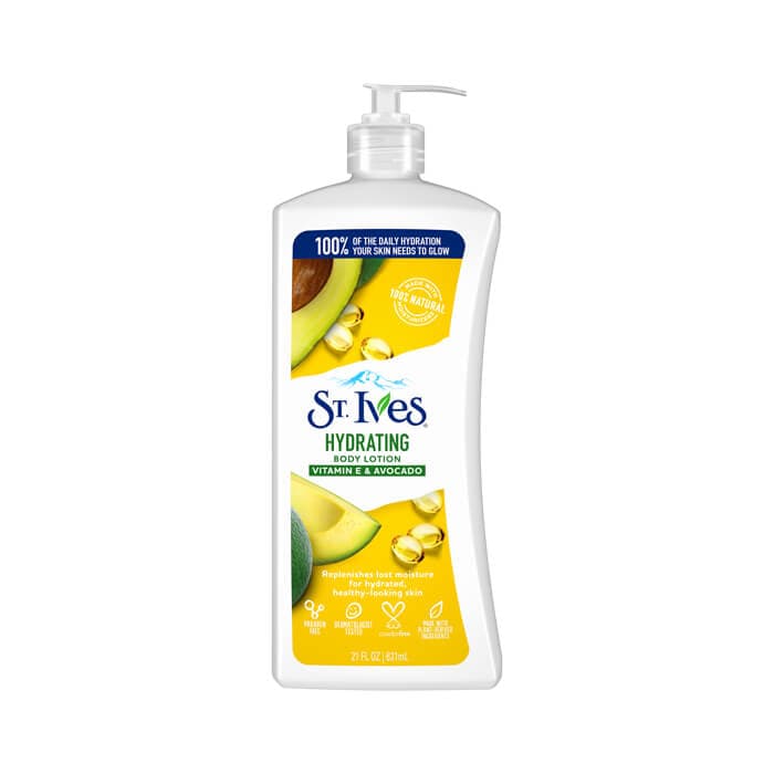 لوسیون بدن آووکادو سینت ایوز St. Ives Hydrating Body Lotion Vitamin E & Avocado 621ml