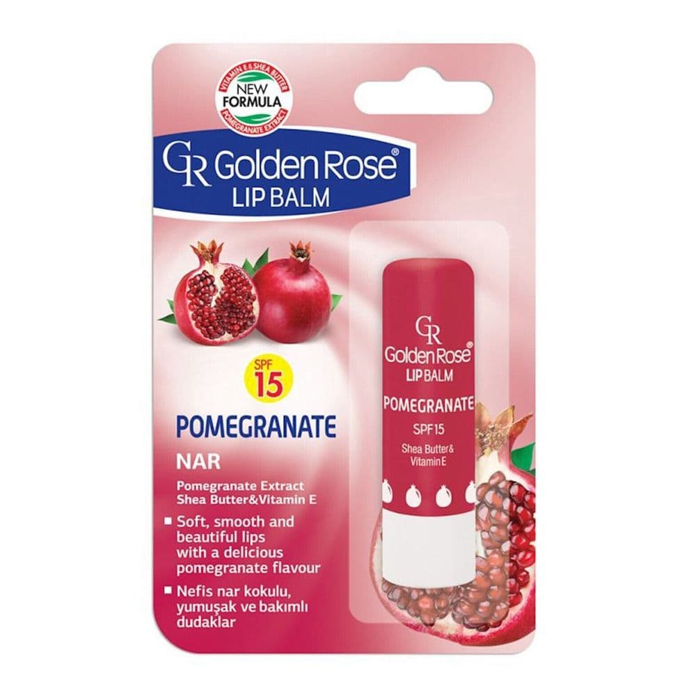بالم لب عصاره انار گلدن رز گلدن رز POMEGRANATE LIP BALM GOLDEN ROSE