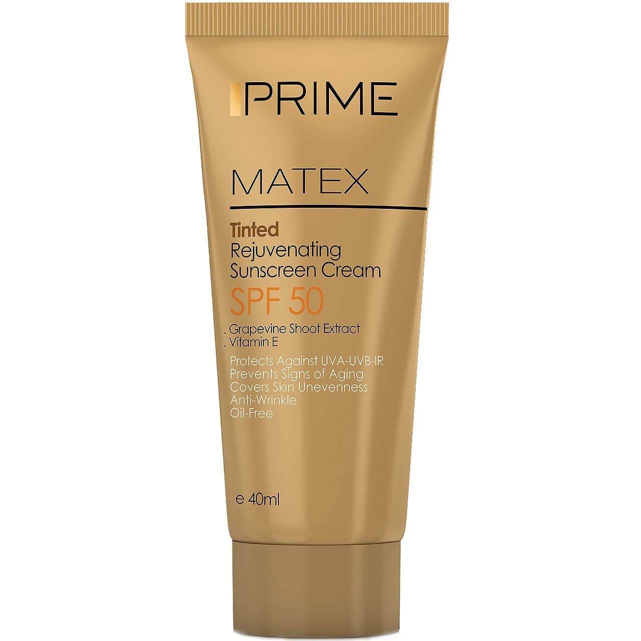 کرم ضدآفتاب SPF50 رنگی پریم مدل جوان کننده حجم 40 میلی لیتر