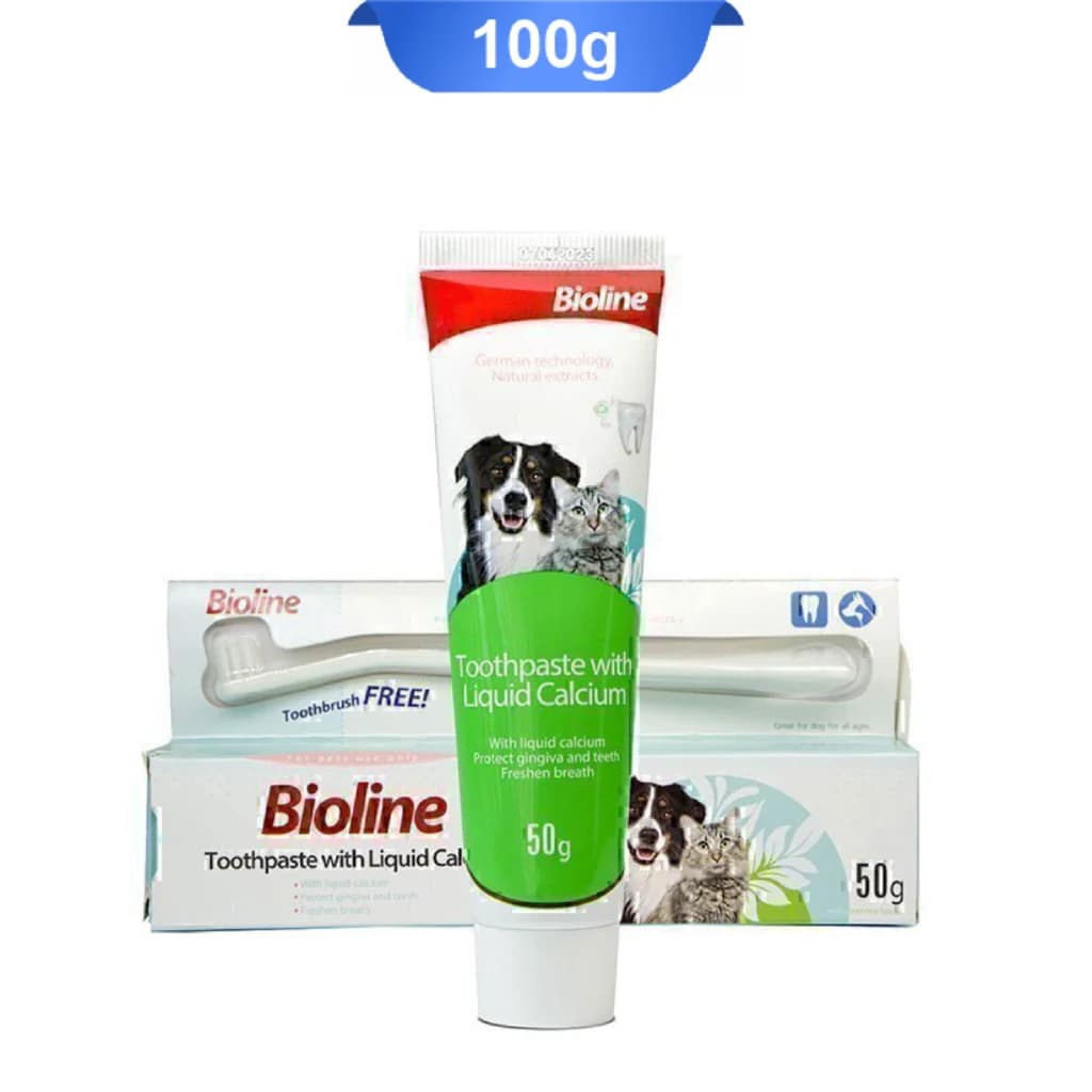 ست خمیر دندان مسواک بایولاین همراه با کلسیم Bioline Toothpaste with Liquid Calcium