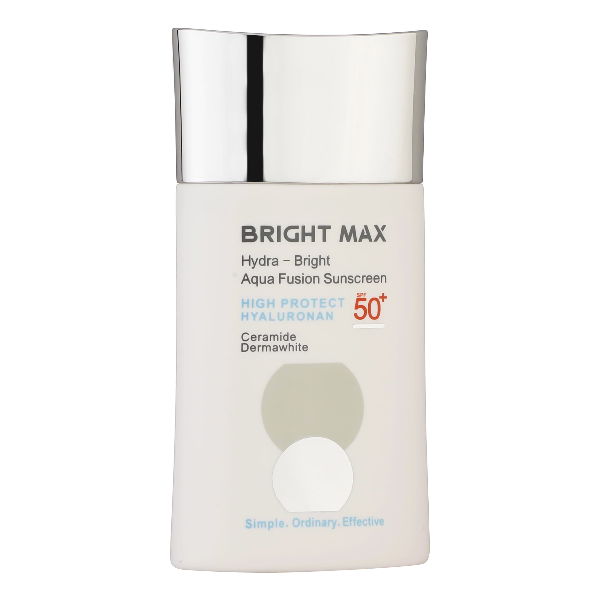 فلوئید ضد آفتاب بی رنگ برایت مکس SPF 50 مدل هیدرابرایت مناسب انواع پوست حجم 50 میلیلیتر