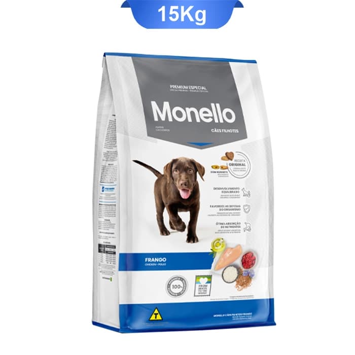 غذای خشک پاپی سگ طعم مرغ و برنج مونلو (Monello Puppy) وزن 15کیلوگرم (بسته بندی اصلی)