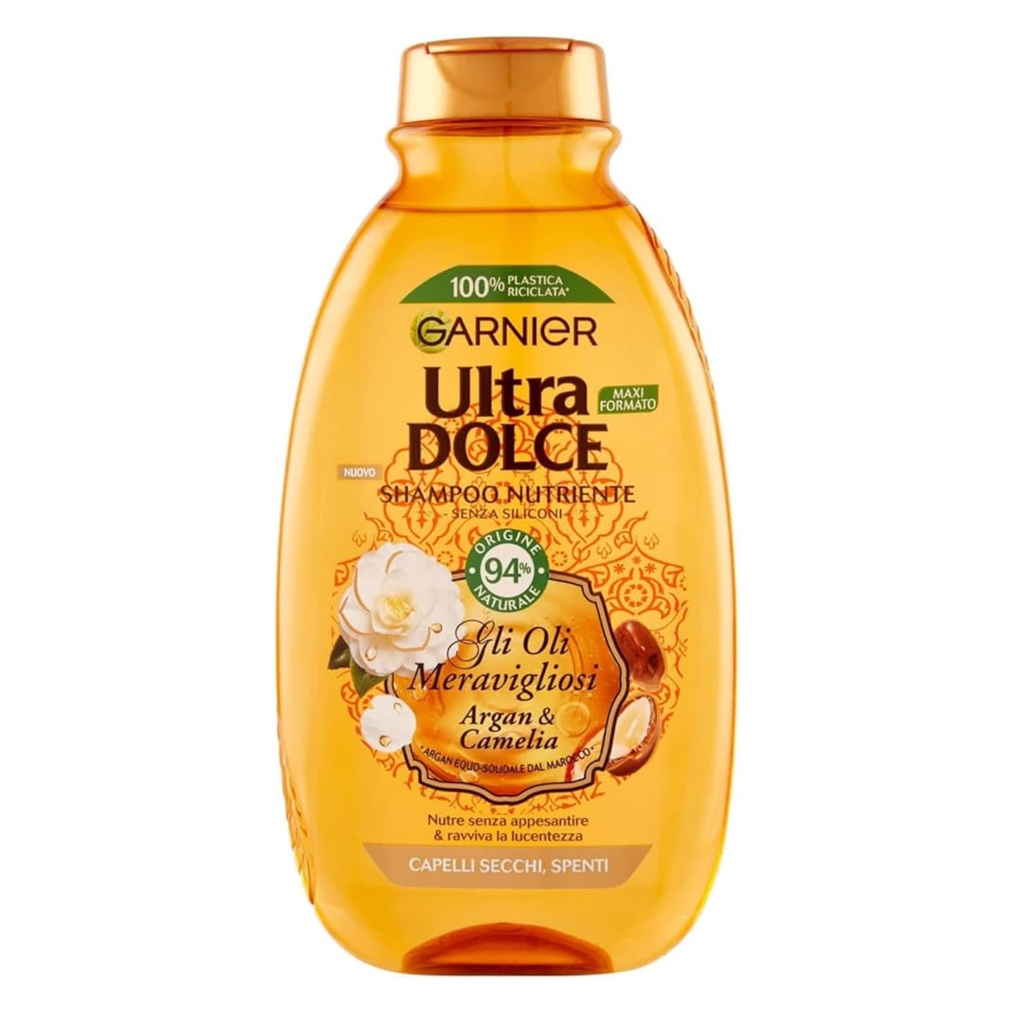 شامپو garnier گارنیه سری ULTRA DOLCE مدل آرگان و کاملیا حجم 600 میلی لیتر