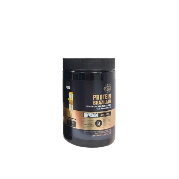 ماسک ترمیم موی پروتئین برزیلی Protein Brazilian مدل کراتین و آرگان حجم 1000 میلی لیتر