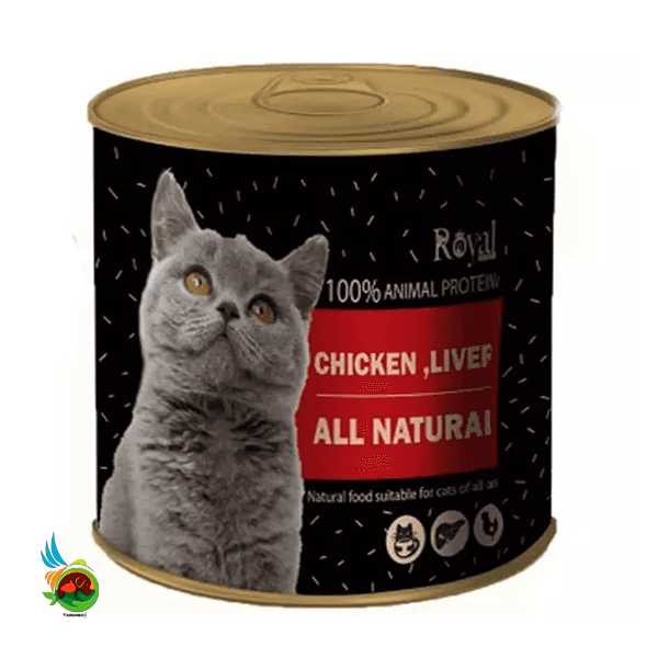 کنسرو پته گربه رویال کوکو با طعم مرغ و جگر Royal coco وزن ۸۰۰ گرم