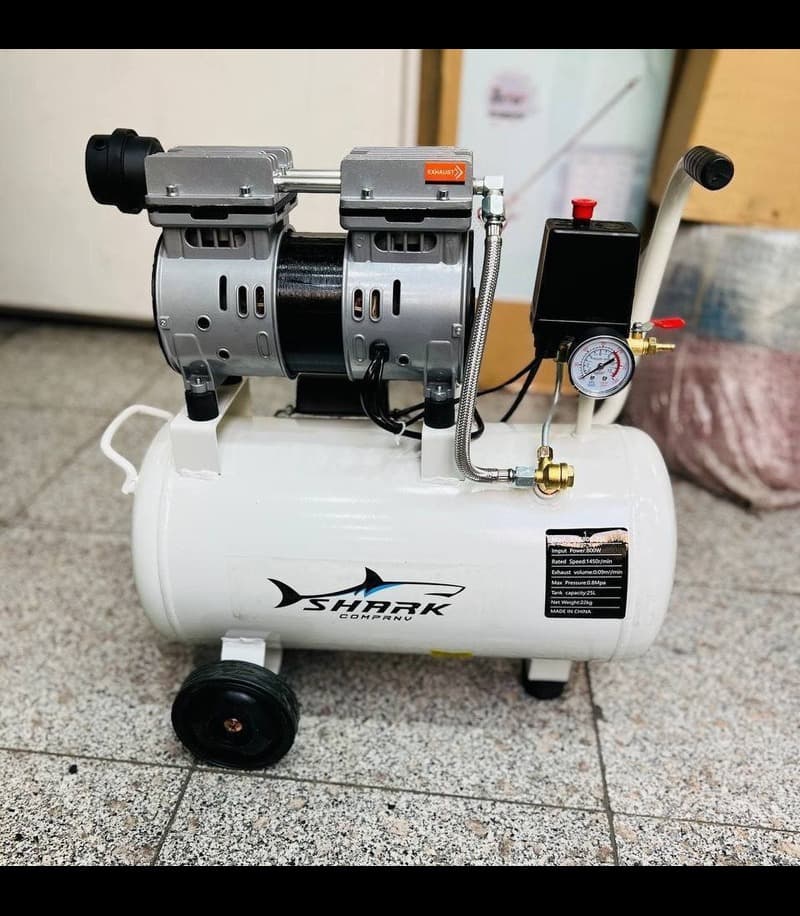 کمپرسور باد پمپ باد سایلنت 25 لیتری شارک 800 وات 25L