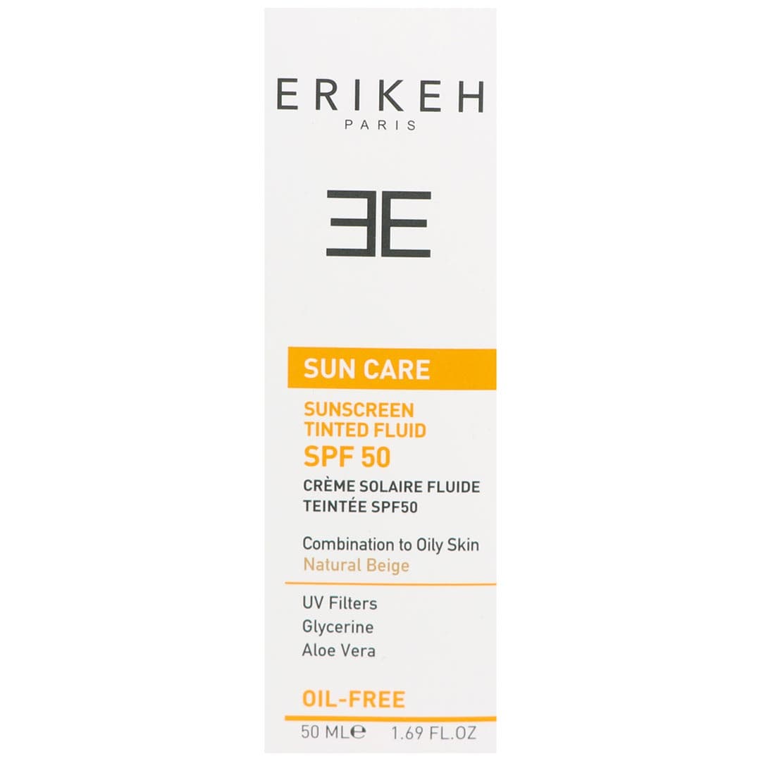 فلوئید ضد آفتاب و ضد جوش فاقد چربی بژ طبیعی SPF 50 مخصوص پوست مختلط و چرب 50 میل اریکه