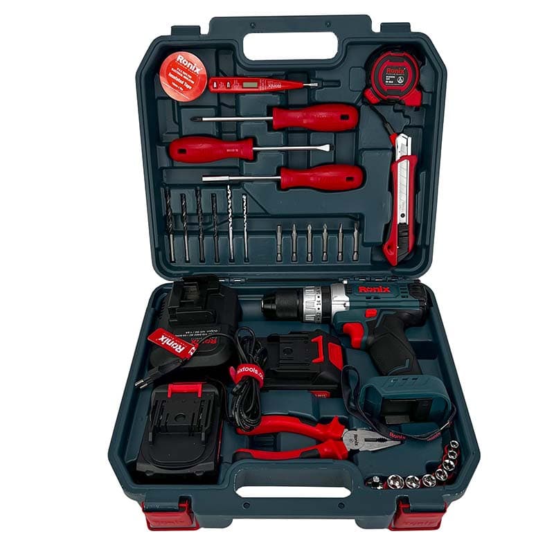 کیت دریل شارژی 16 ولت دو باتری رونیکس مدل RS-8615