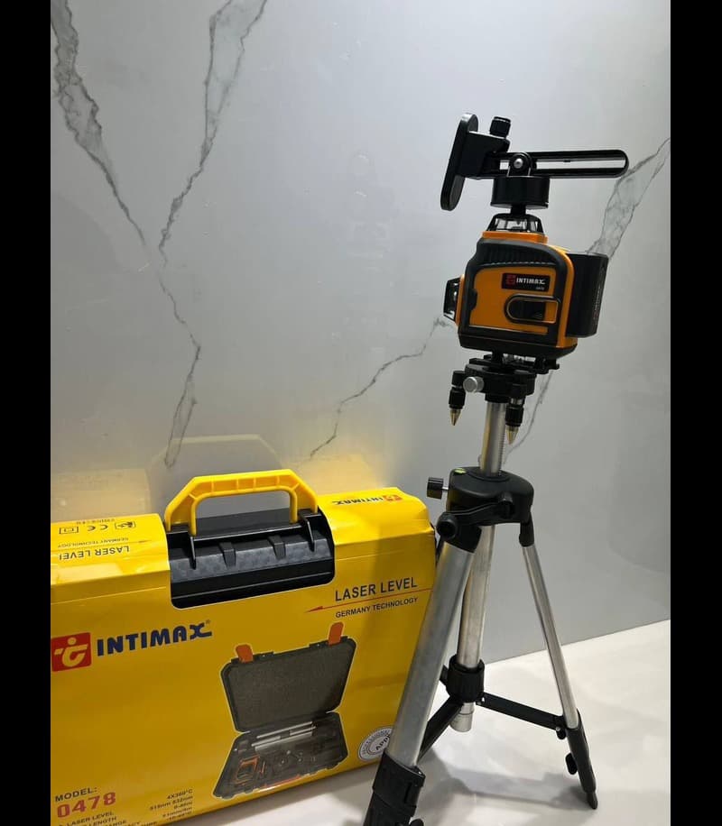 تراز لیزری 4 خط 16 لاین نور سبز پایه دار ریموت دار اینتیمکس INTIMAX مدل 4D