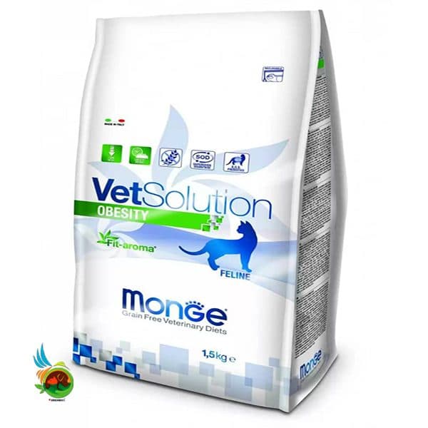 غذای خشک درمانی گربه اوبیسیتی مونژه Monge Vetsolution وزن ۱.۵ کیلوگرم