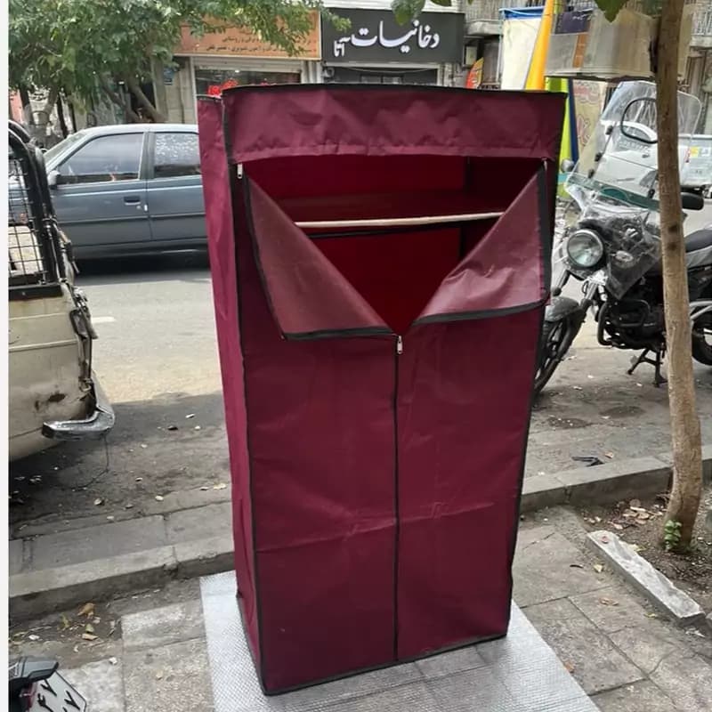 کمد لباس برزنتی مدل جالباسی تمام رگال سایز یک متری با طبقه و خدمات پس از فروش