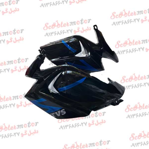 قاب(کاور فلاپ)بادگیر بالا تی وی اس راکس (tvs rockz) اصلی مشکی آبی انژکتور (دوطرف)