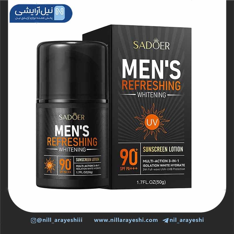 کرم ضد آفتاب و سفید کننده مردانه spf90 سادور 50 گرم کد Sd80571