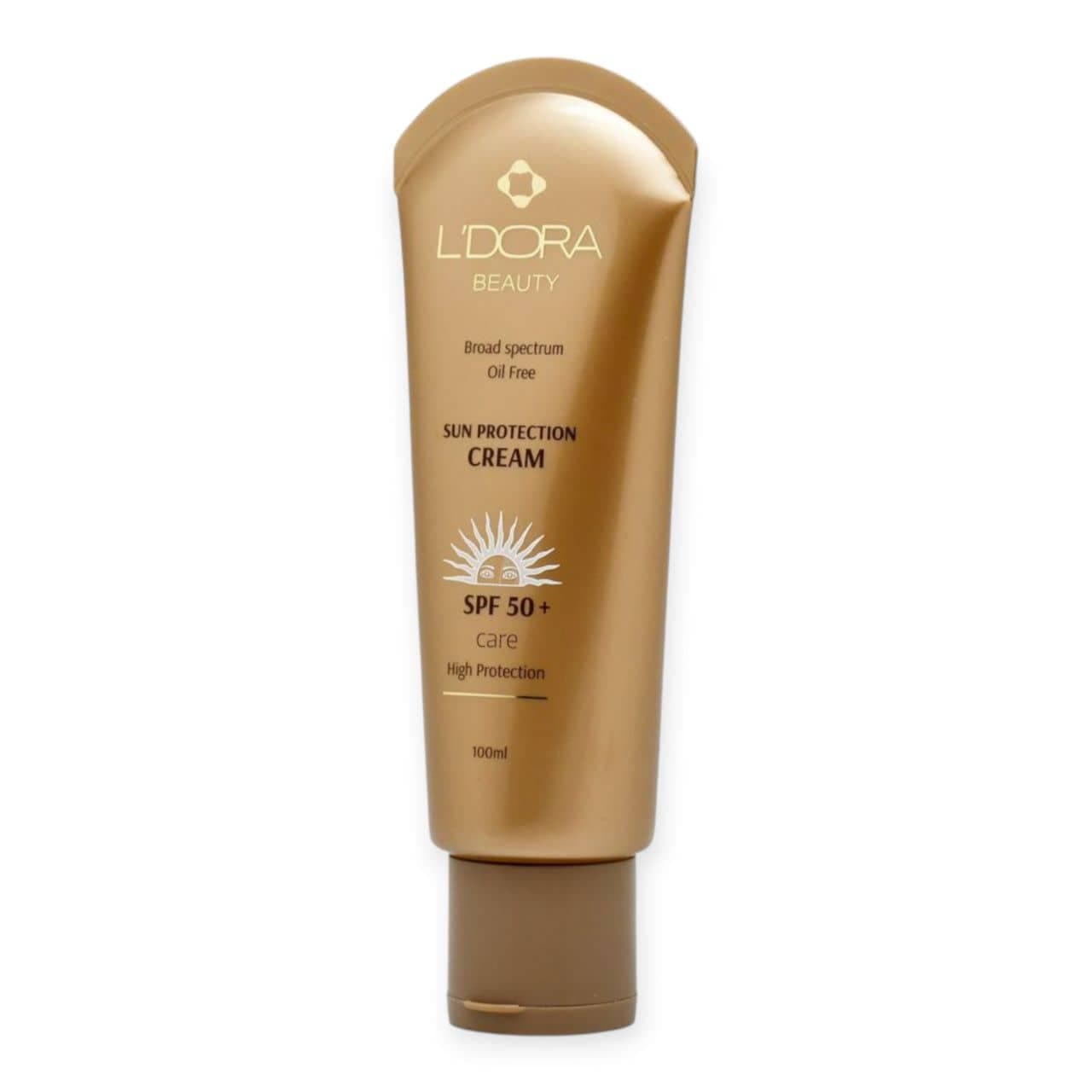 کرم ضدآفتاب بدون رنگ و فاقد چربی SPF50 لدورا LDORA حجم 100 میل