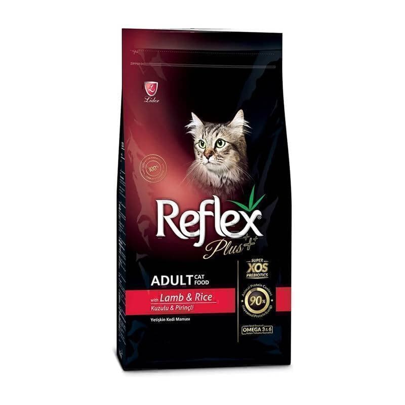 غذای خشک گربه با طعم بره و برنج رفلکس پلاس Reflex Plus Adult Lamb & Rice وزن ۱.۵ کیلوگرم