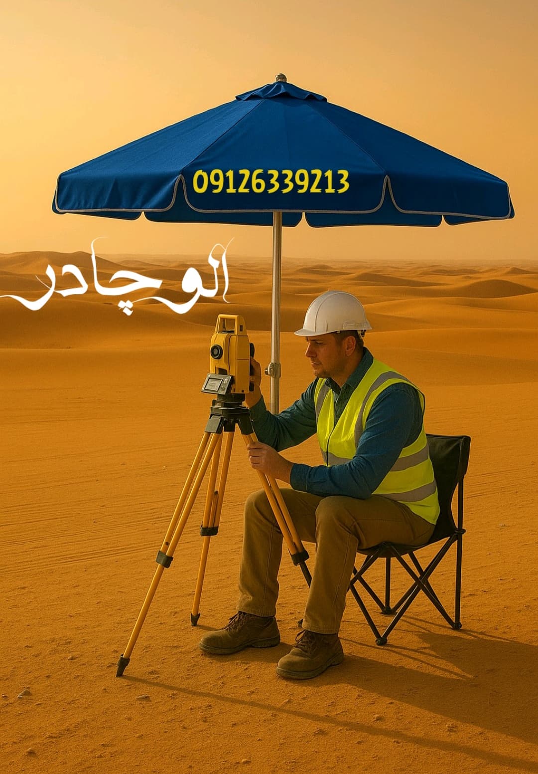 چتر سایبان نقشه برداری مهندسی قطر 2 متر برزنت نانو چهار فصل