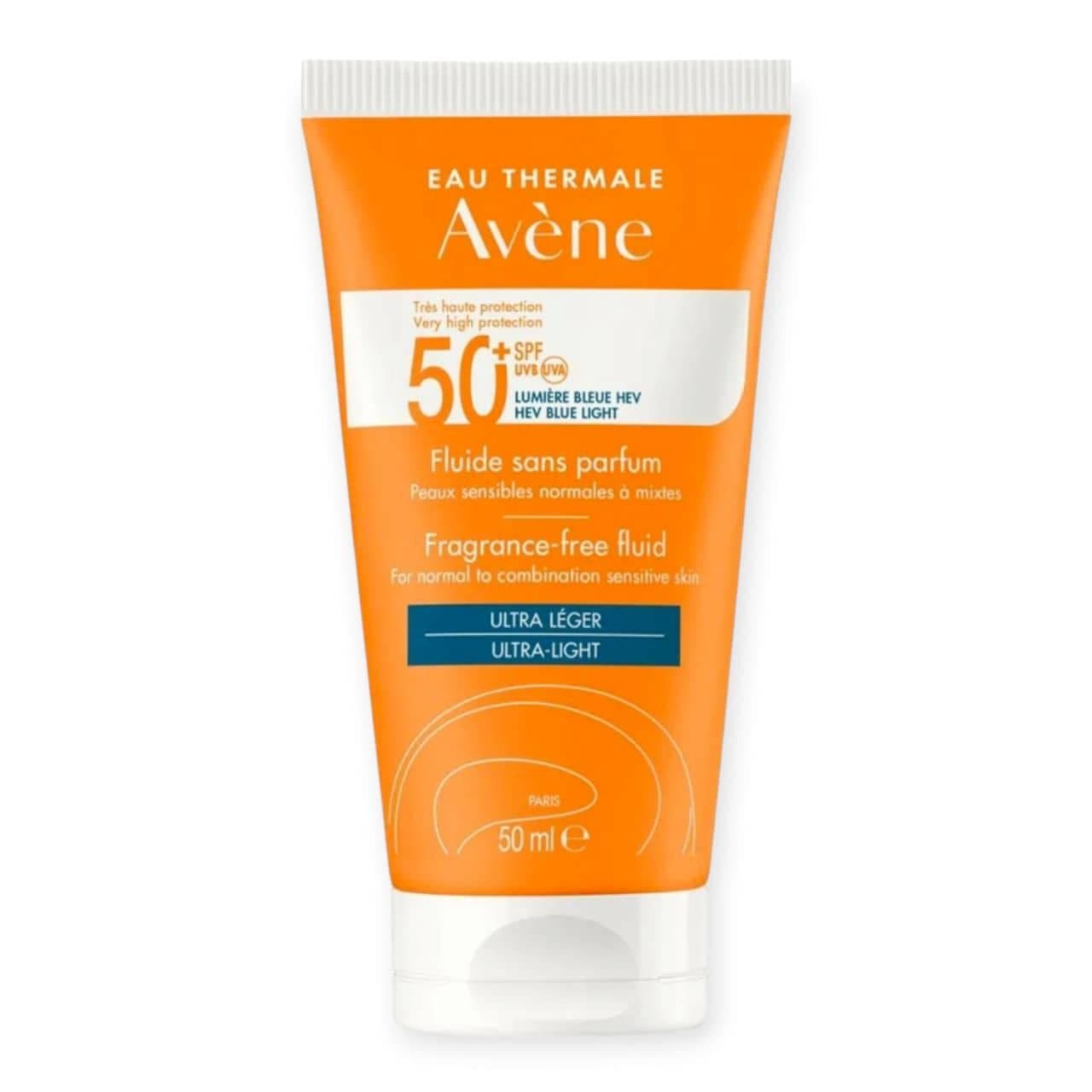 ضد آفتاب فلوئیدی بدون عطر اون Avene پوست نرمال مختلط حساس با SPF50+