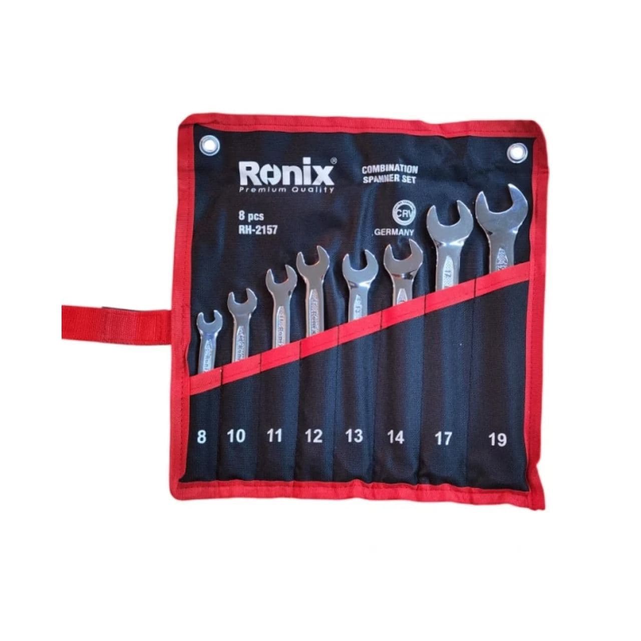 مجموعه آچار سری 8 عددی یکسر تخت یکسر رینگ کیف دار رونیکس مدل RH-2157