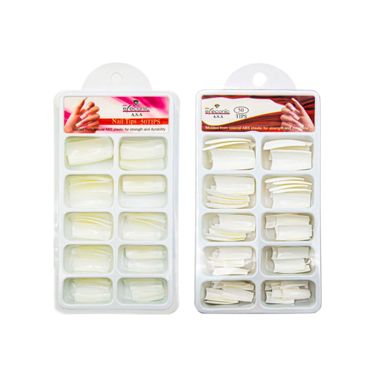تیپ کاشت ناخن آیکونیک مدل TN-S بسته 50 عددی مجموعه 2 عددی