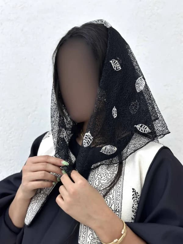 اسکارف توری طرح برگ