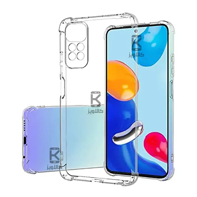 قاب ژله ای شفاف کپسول دار و محافظ لنزدار Xiaomi Redmi Note 11S